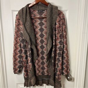 NIC+ZOE Multicolor Open-Front Cardigan Size Large,